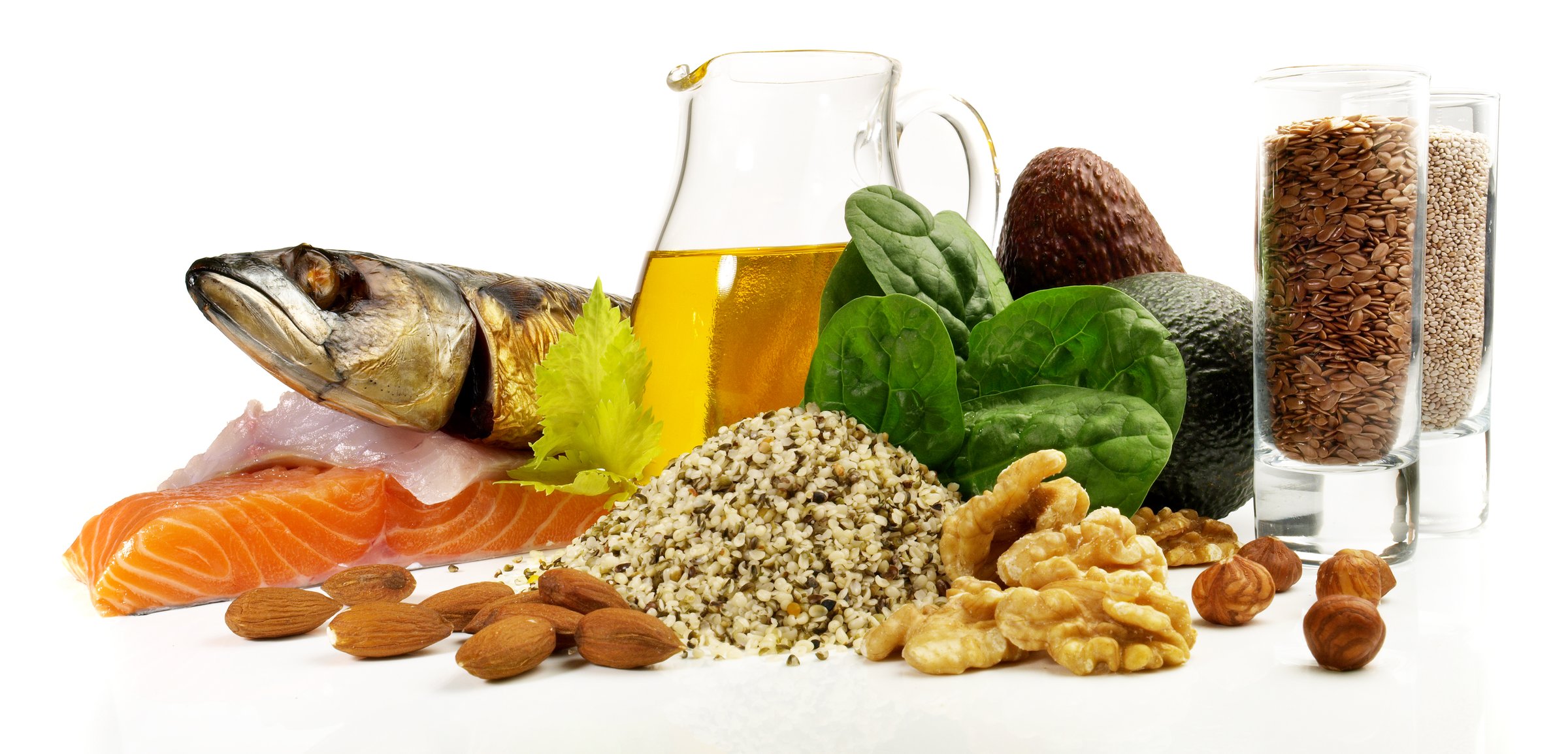 Omega 3 on white Background