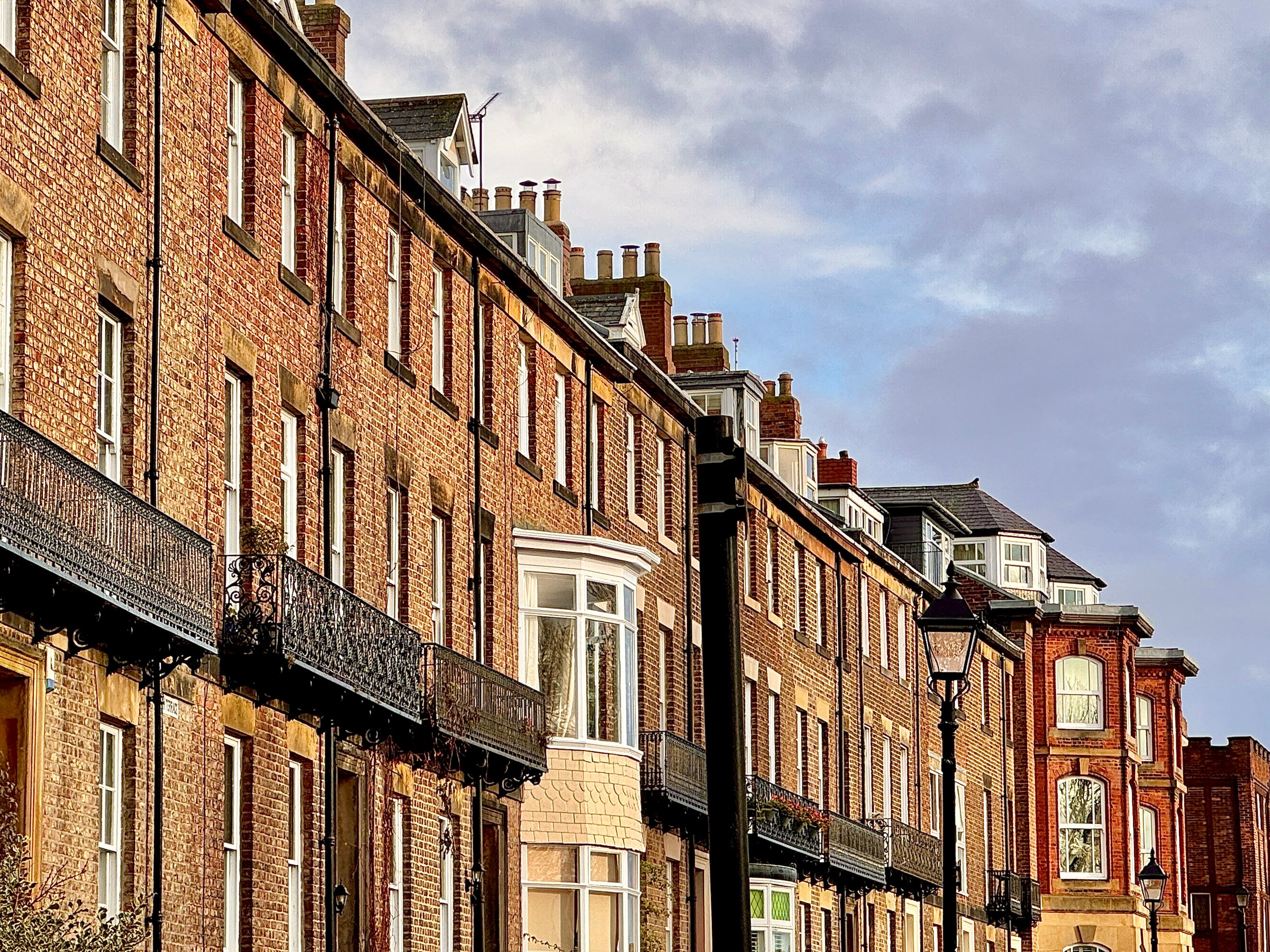 A row of terraced houses at Tynemouth