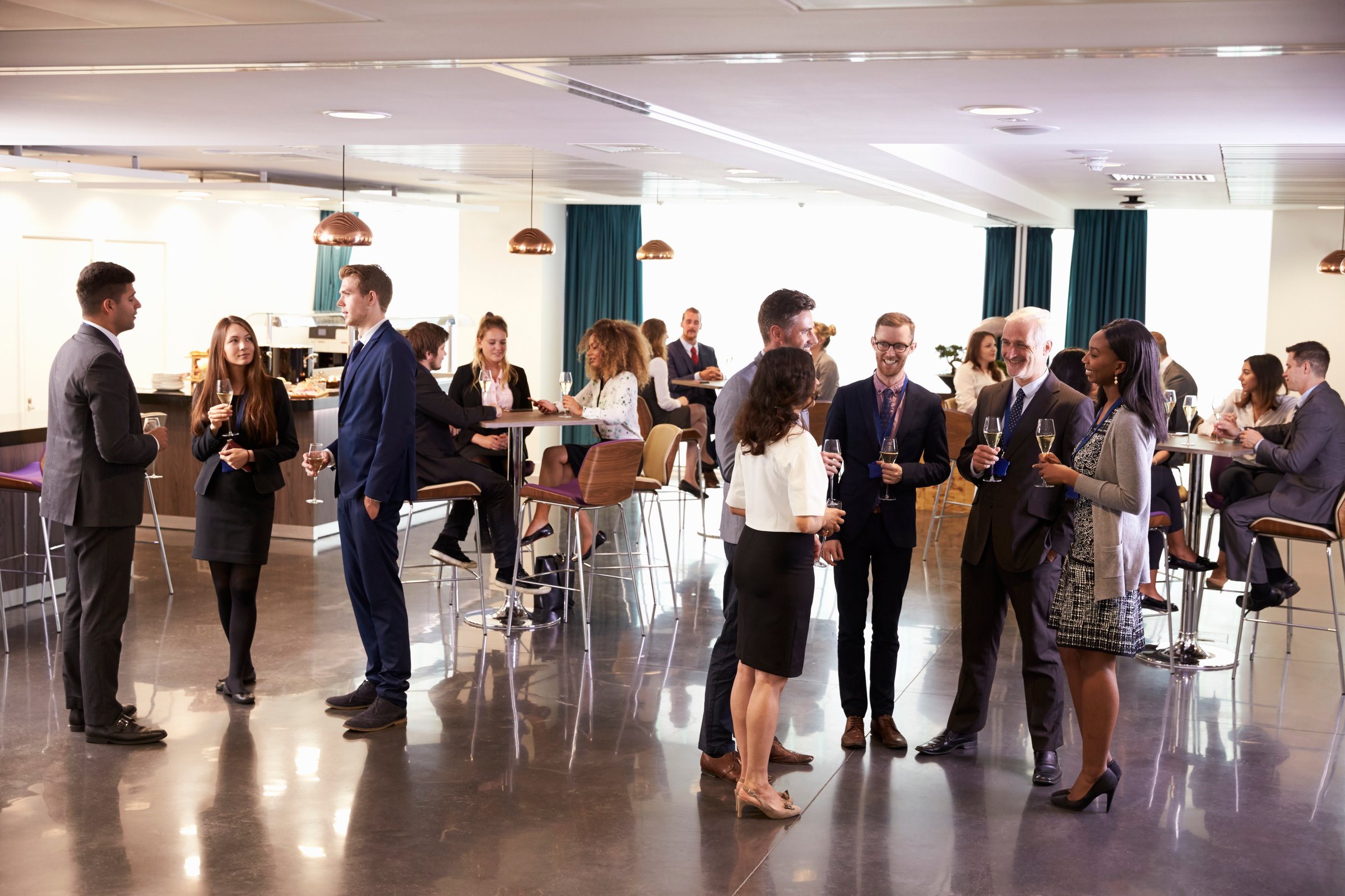 Delegates Networking At Conference Drinks Reception
