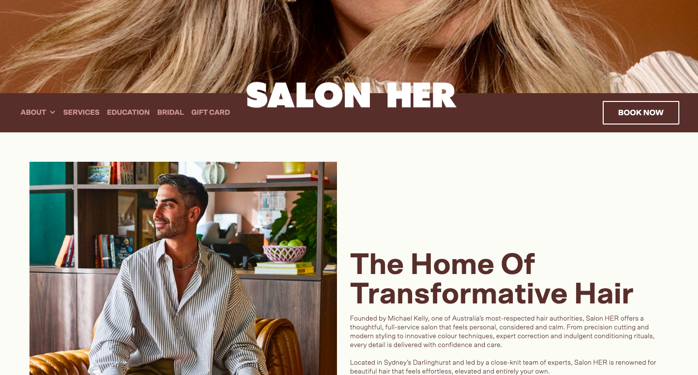 Salon Her Website