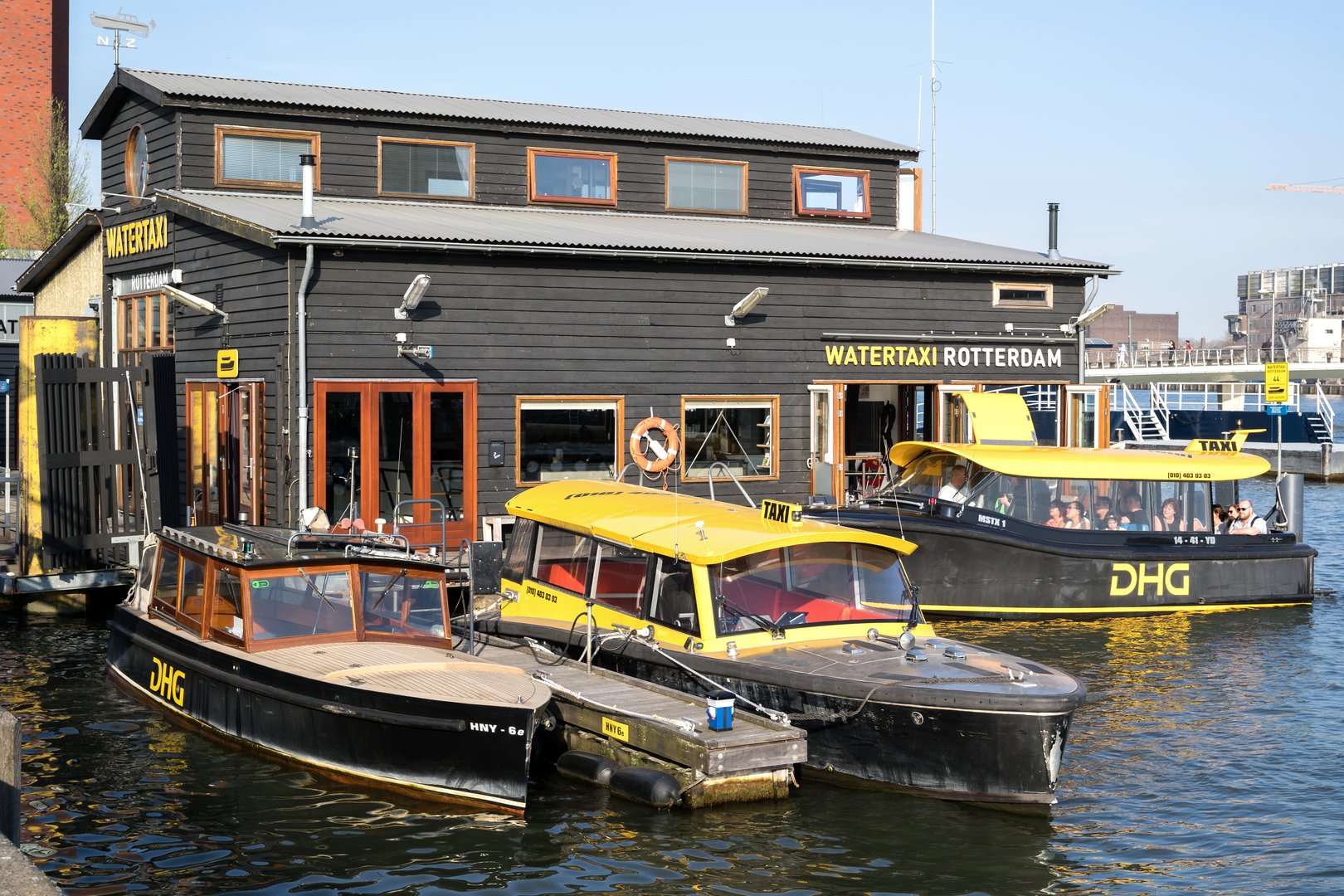 Rotterdam, Netherlands- April 19, 2018: headquarters of Watertaxi Rotterdam