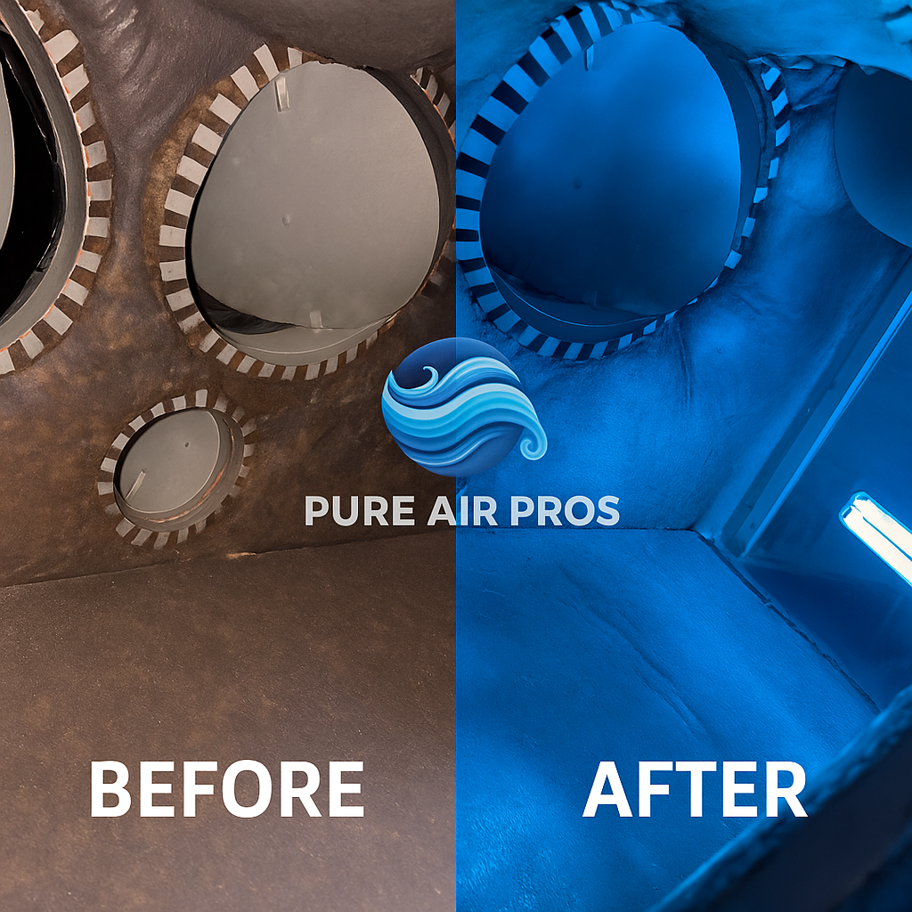 Pure Air Pros professional air duct cleaning service demonstration showing our expertise and quality work