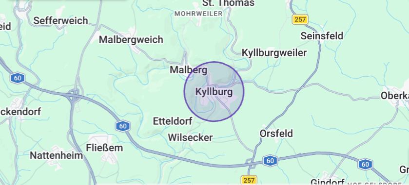 Karte von Kyllburg
