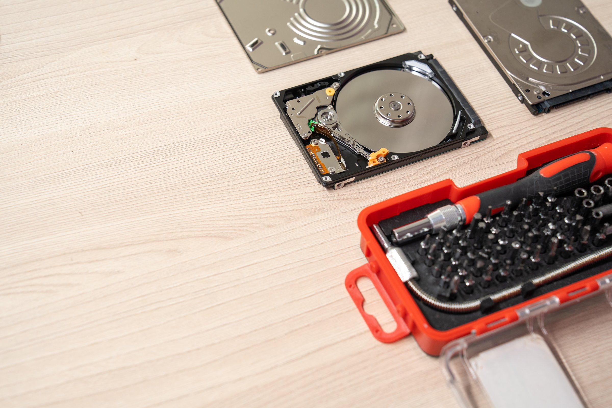 Hard Drive, Working, Reparing, Writing, Reading.