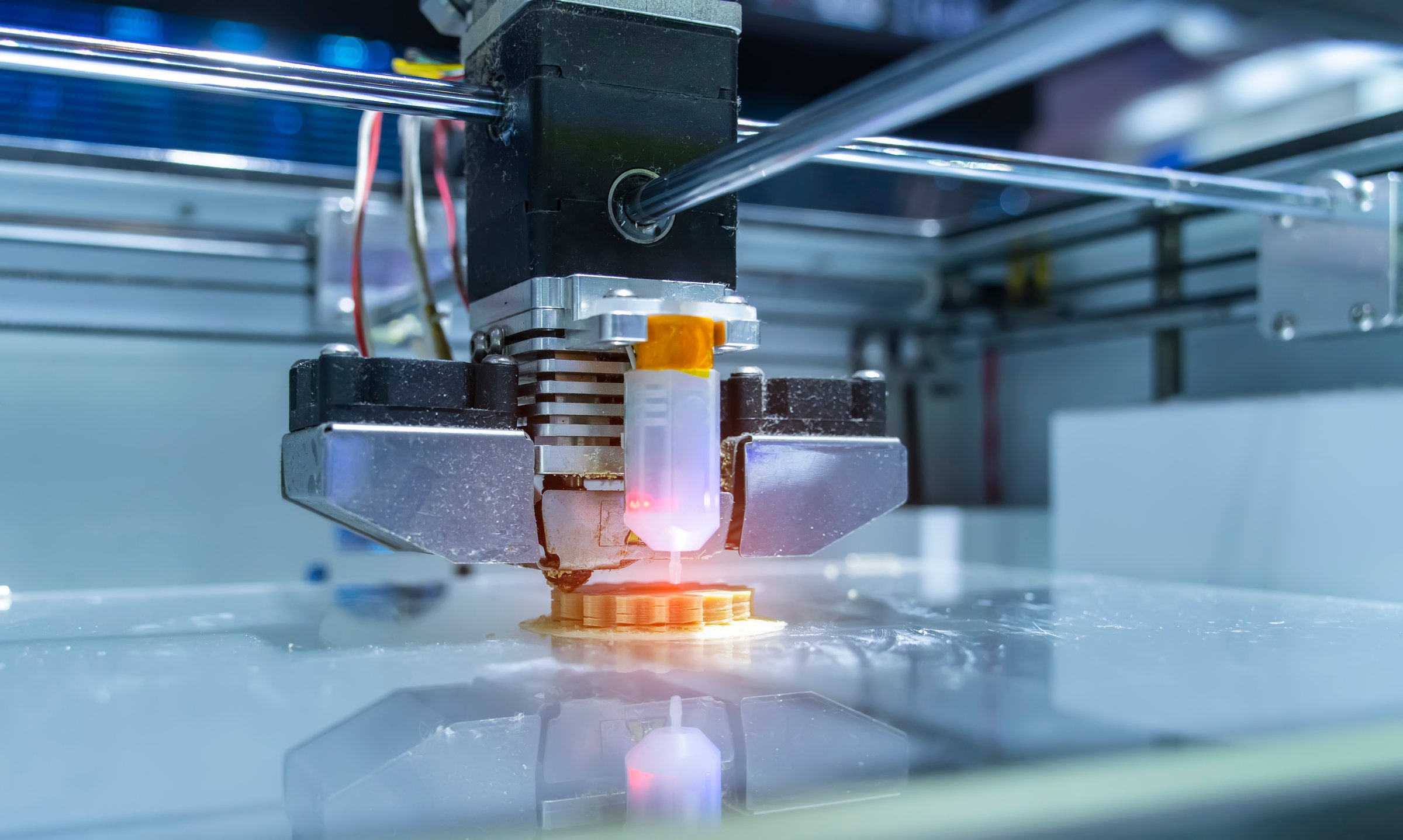 3D Printer Printing Prototypes