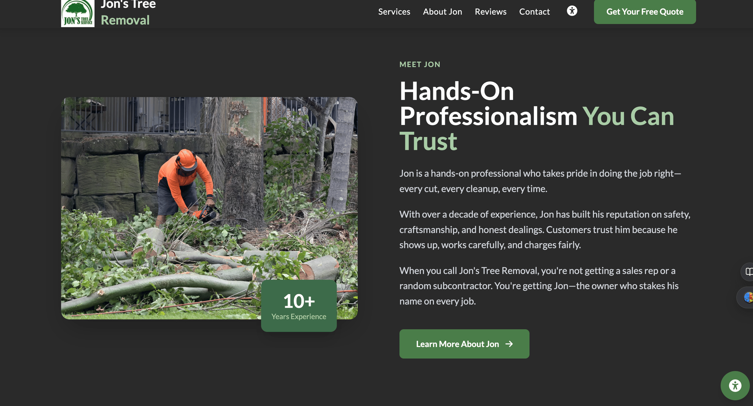 Website homepage design showcase - section 4