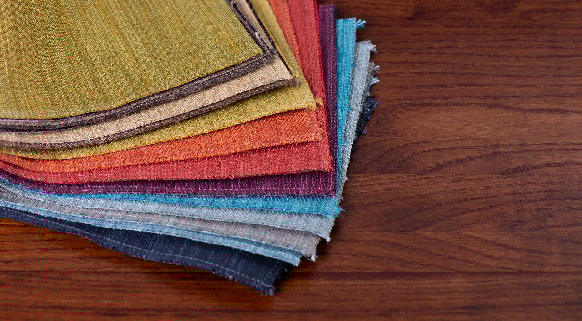 Furniture Textile samples. Soft upholstery fabrics. Collection of rough fabric for sofa, couch or chair. Tissue catalog for interior design.