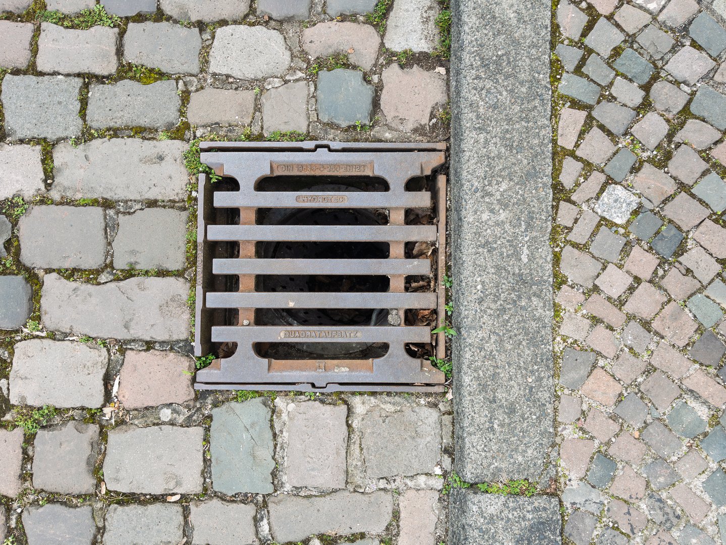 Urban Drainage System: Cobblestone Street with Grate