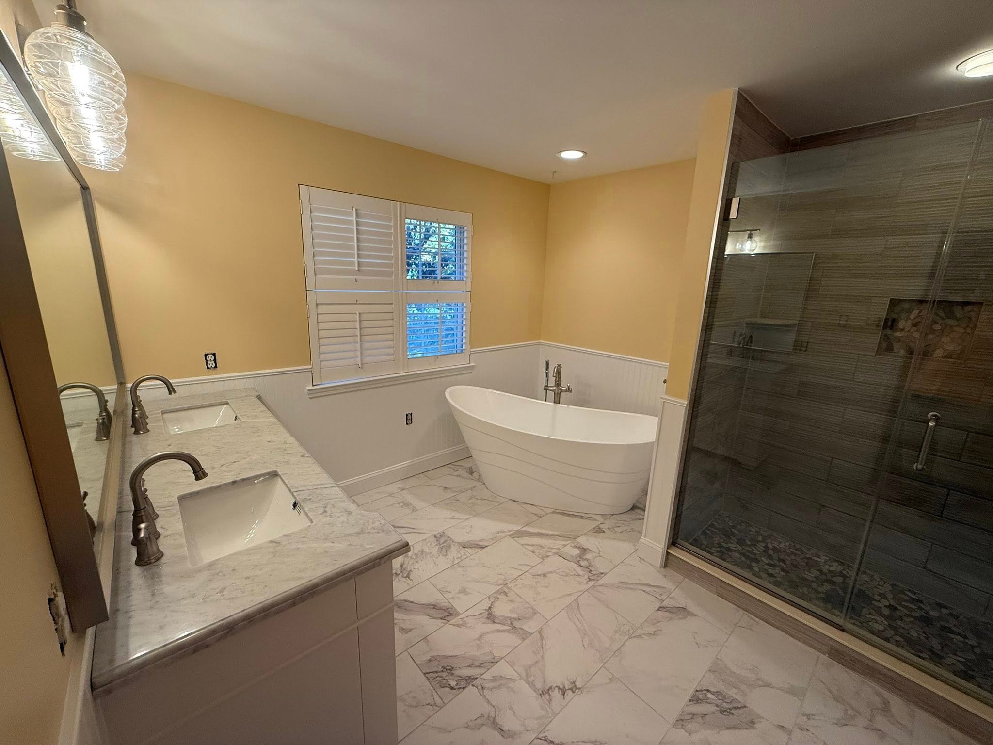 Custom bathroom remodel with contemporary design in Toledo OH