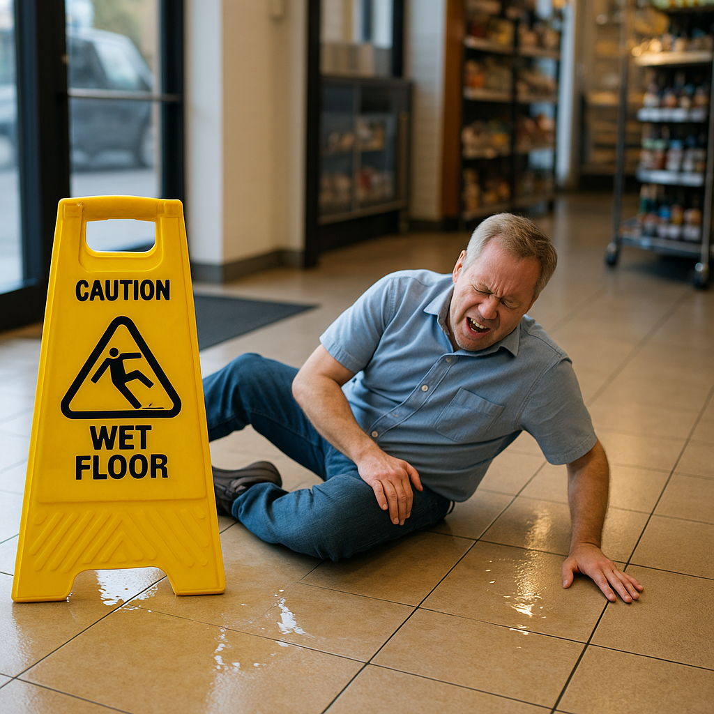 Professional non-slip floor treatment service for marble, ceramic tile, and stone floors - slip and fall prevention by Marbleblu Stone Care serving NYC, NJ, CT