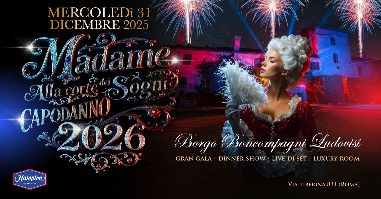Borgo Boncompagni Ludovisi NYE 2026 Madame Event