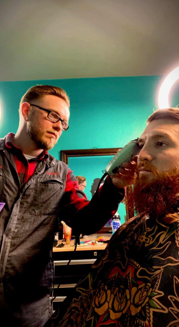 Austin Mitchell beard styling