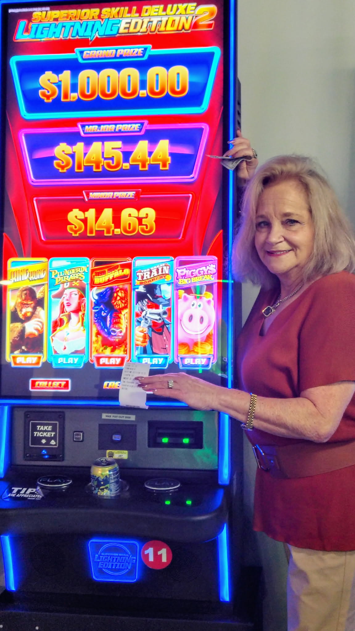 Winner at Lady Luck Skill Games