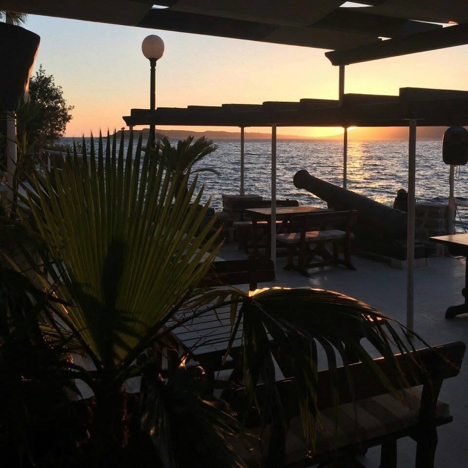 View of Mamula Island from Ribarska Selo restaurant