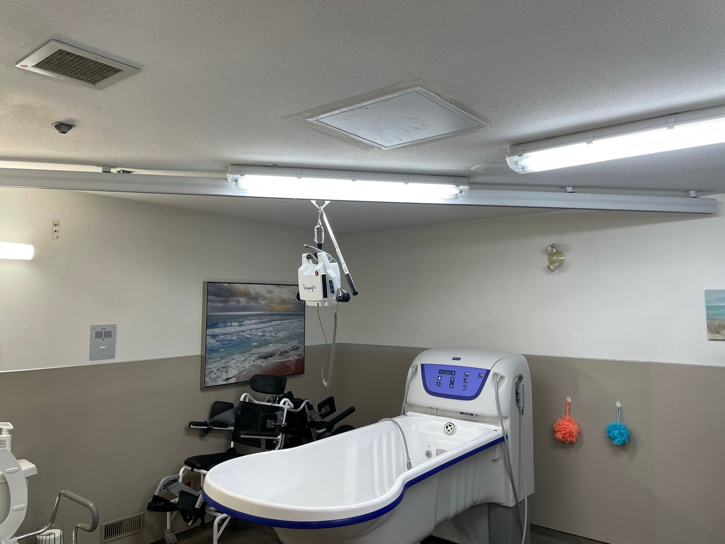 Custom ceiling track system installation