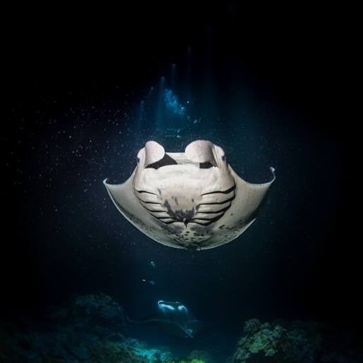 Manta ray night snorkel adventure in Hawaii