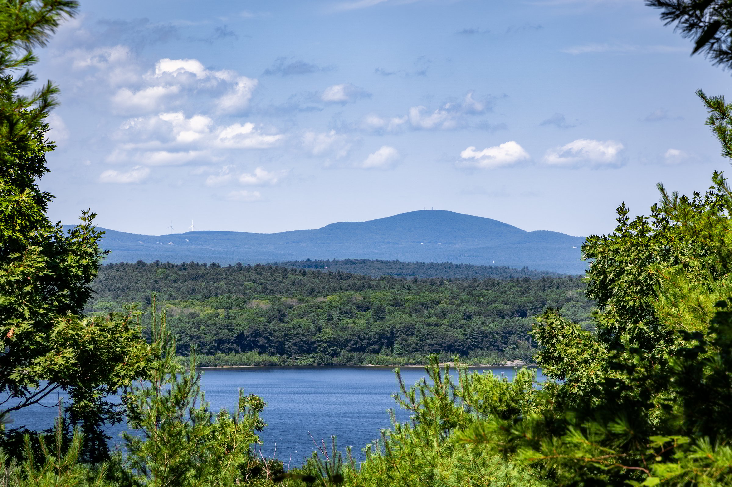 Wachusett Mountain and reservoir from Tower Hill