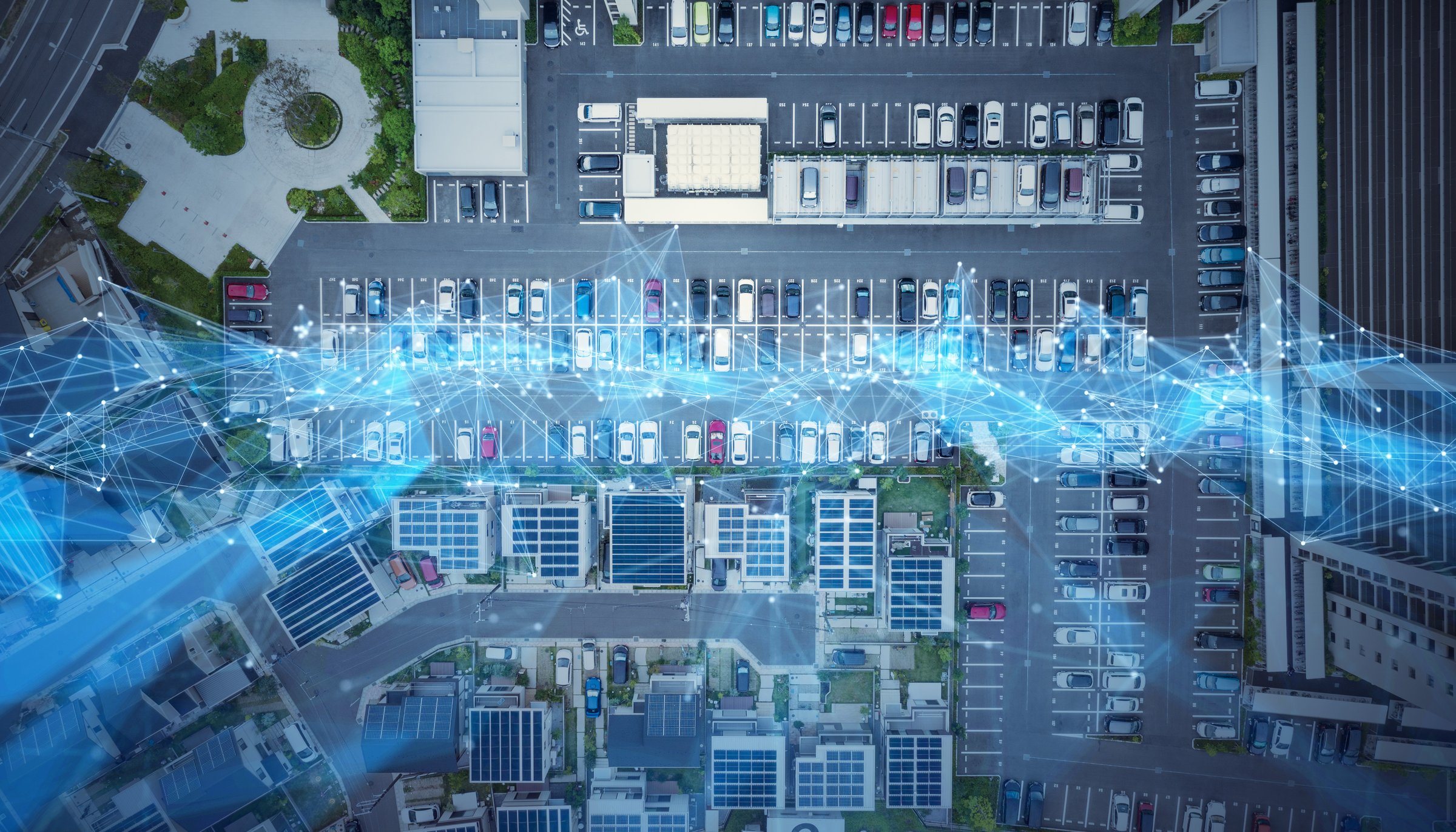 Social infrastructure and communication technology concept. IoT(Internet of Things). Autonomous transportation.