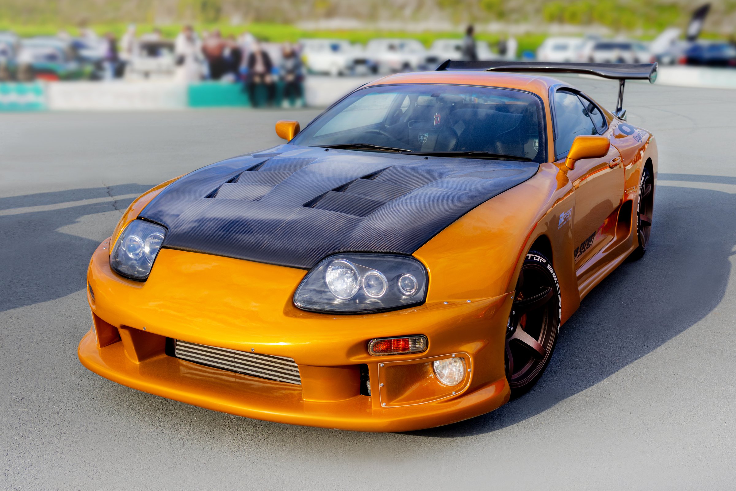Custom ECU tuning performance car - Orange Toyota Supra at Top Secret Performance