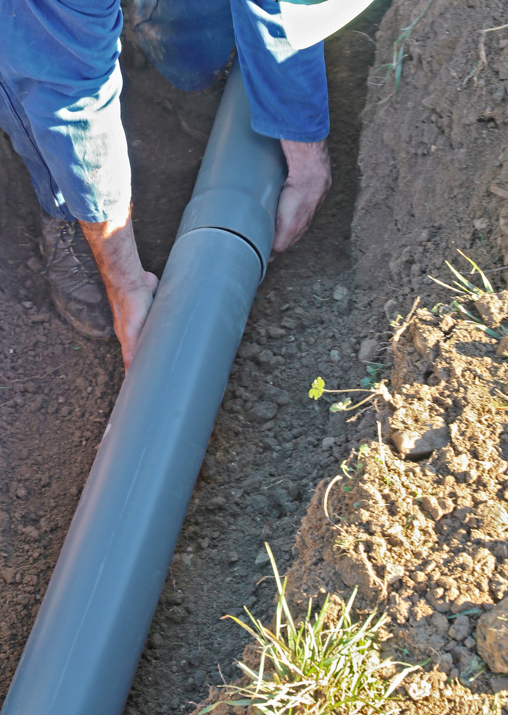 French drain installation