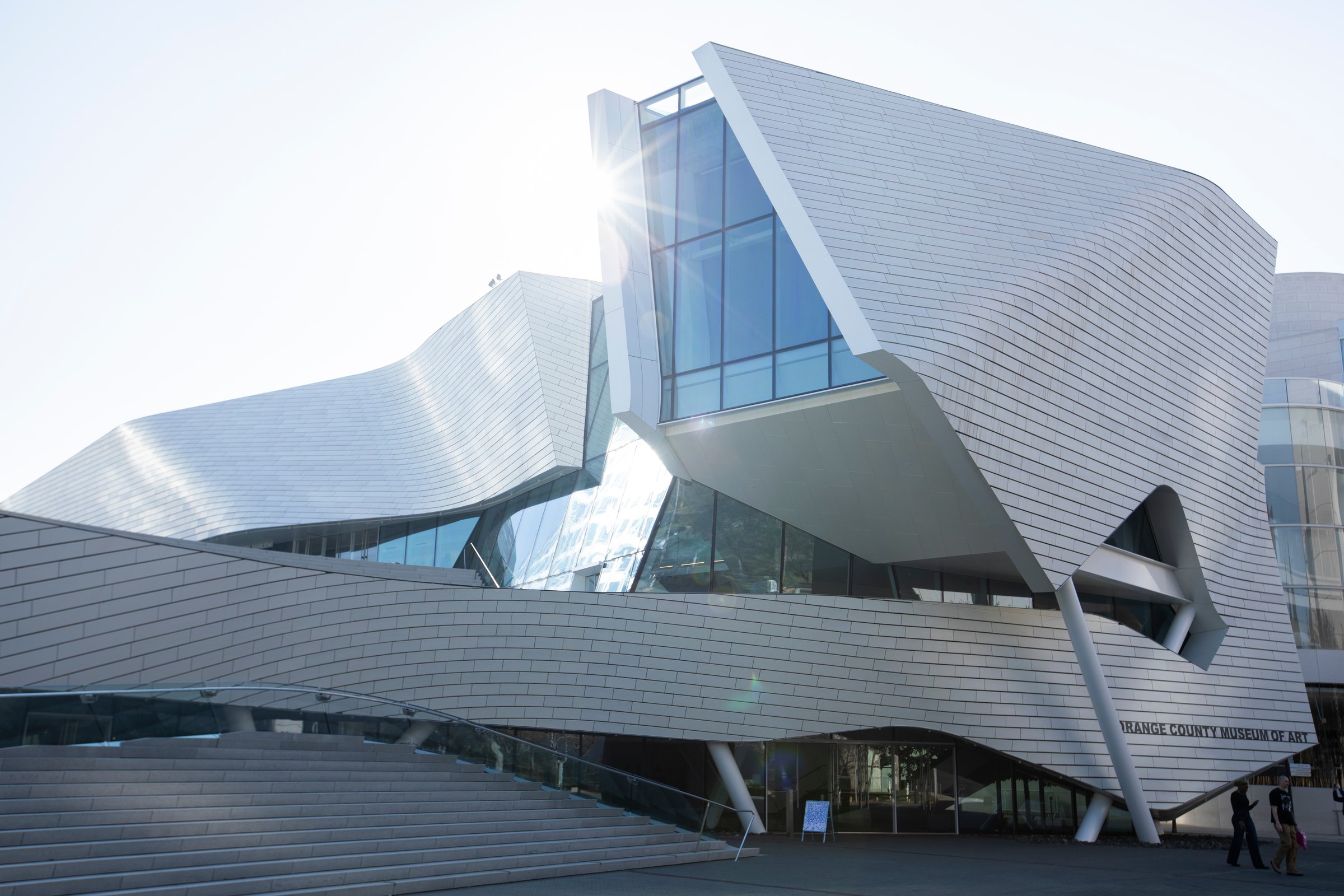 Costa Mesa, California, USA - February 1, 2025: Afternoon sun shines on the newly opened Orange County Museum of Art, OCMA.