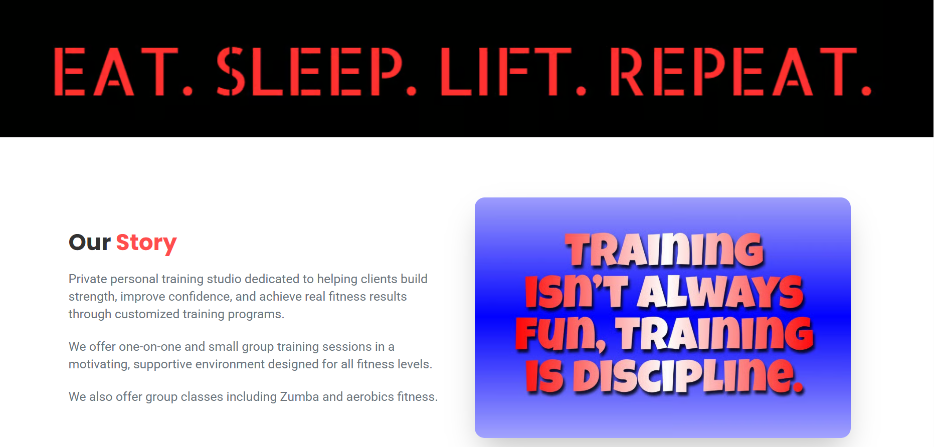 Supreme Body Fitness website