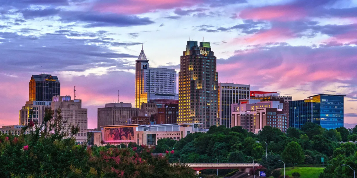 Raleigh Skyline Sunset