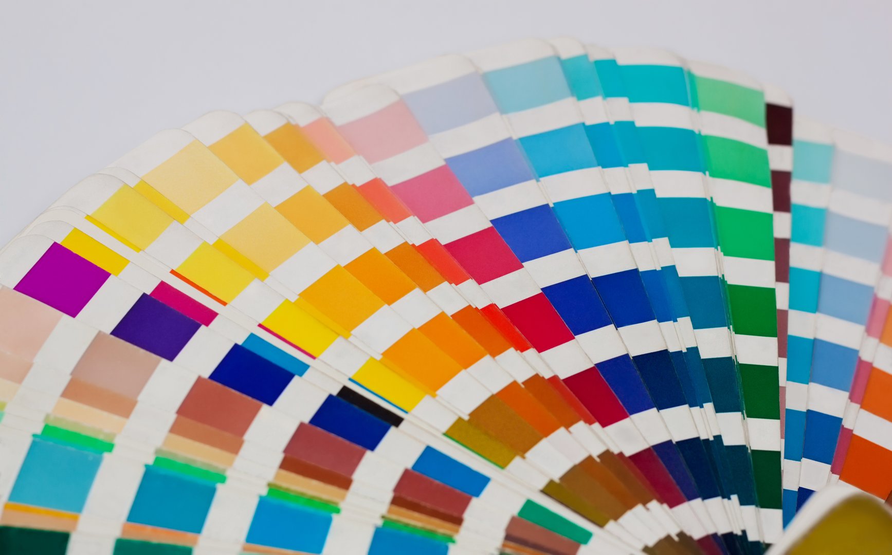 Color guide samples pantone close-up