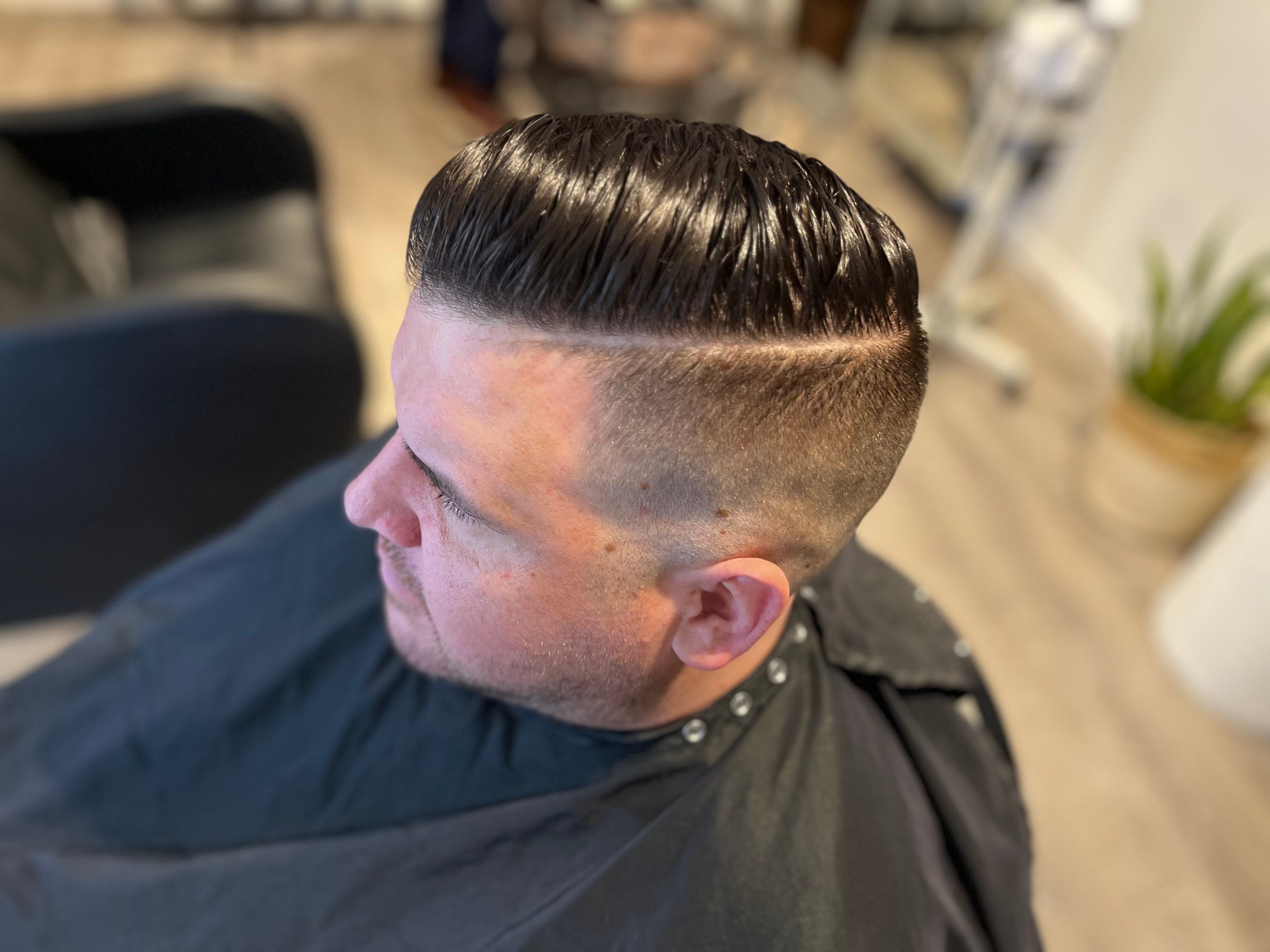 After - Scissor cut with hard part