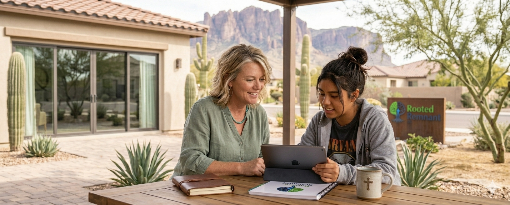 Mentor with student celebrating success