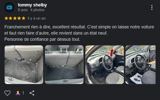 Avis client Google - Service de nettoyage professionnel