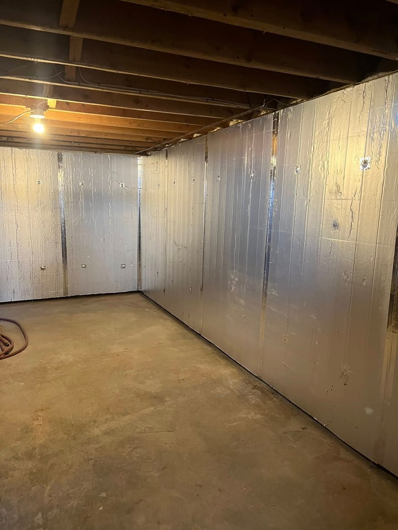Basement insulation installation