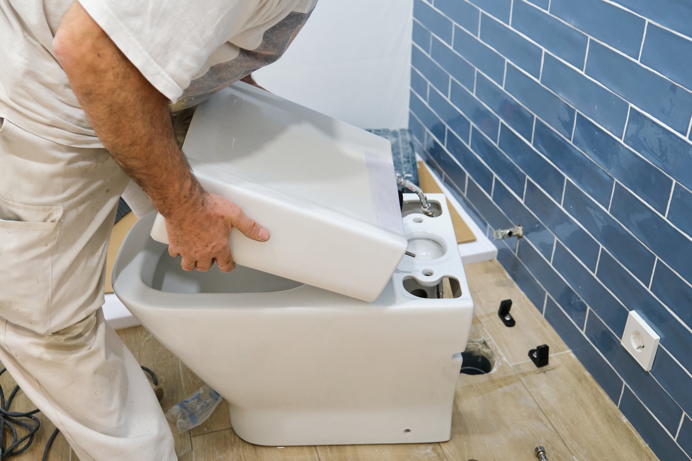 New toilet installation