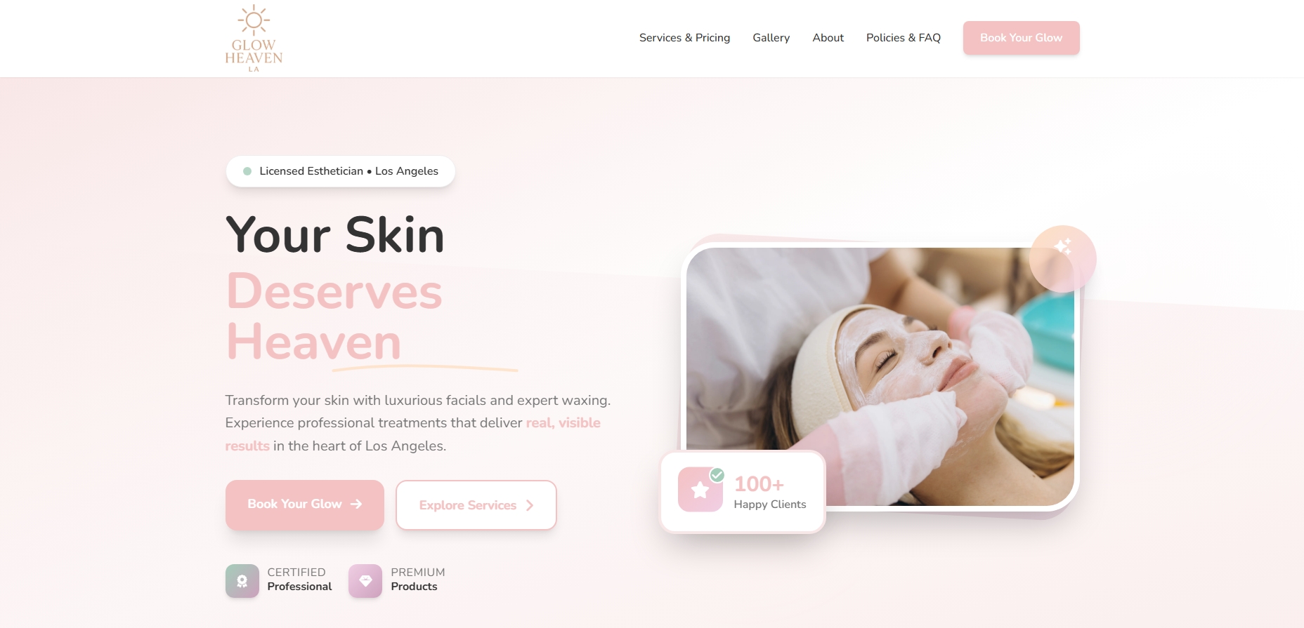 website mockup example