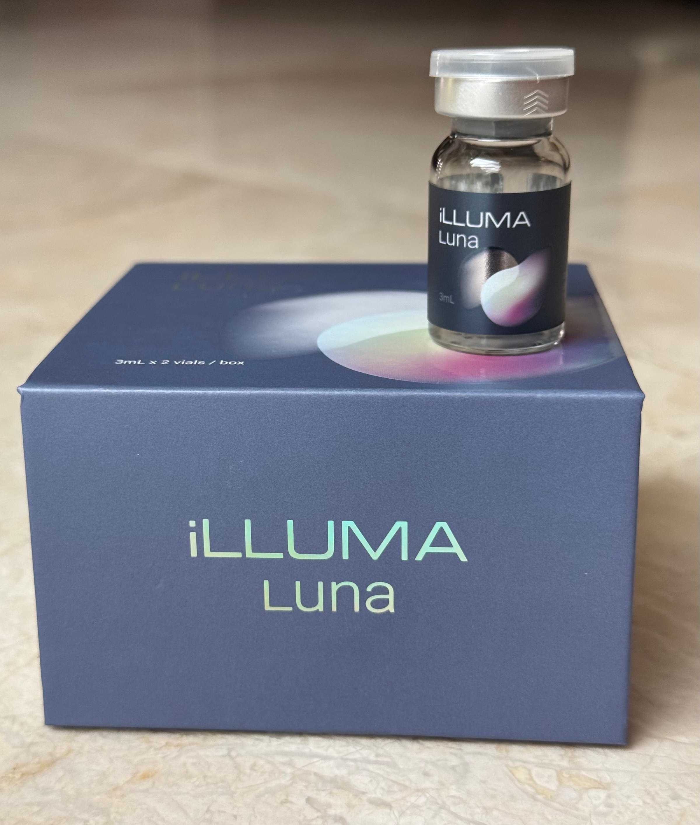 Professional aesthetic treatment session showing Illuma Luna skin booster procedure