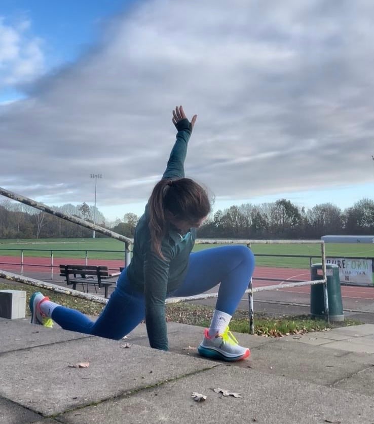 Mature woman fitness training