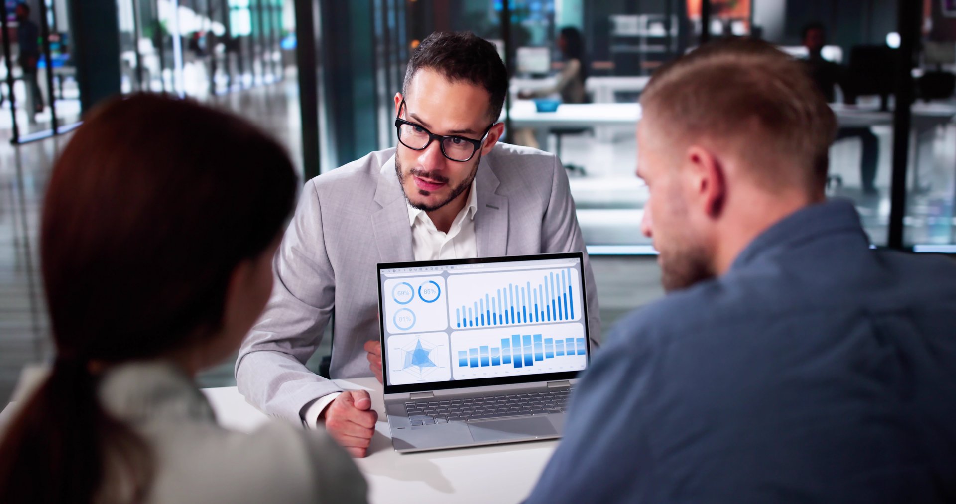 Financial Planner Giving Advice To Customer Client