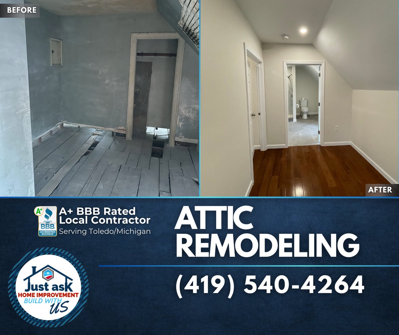 Finished attic conversion as livable space