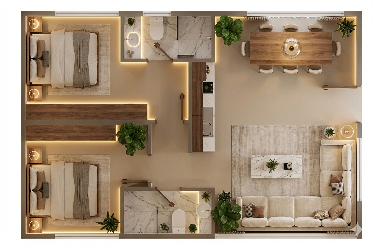 Modern Tiny Prefab House Interior