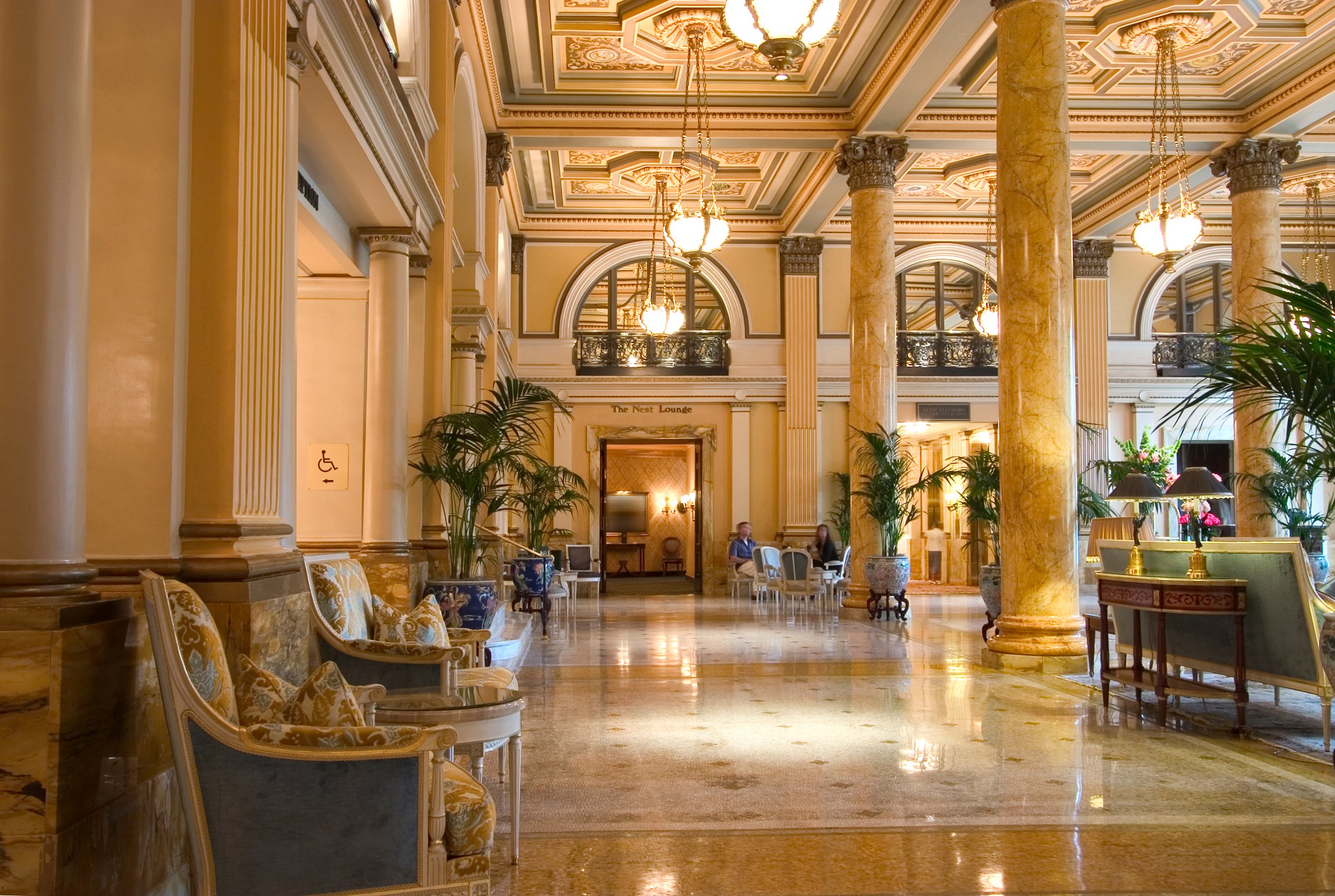 elegant hotel lobby interior