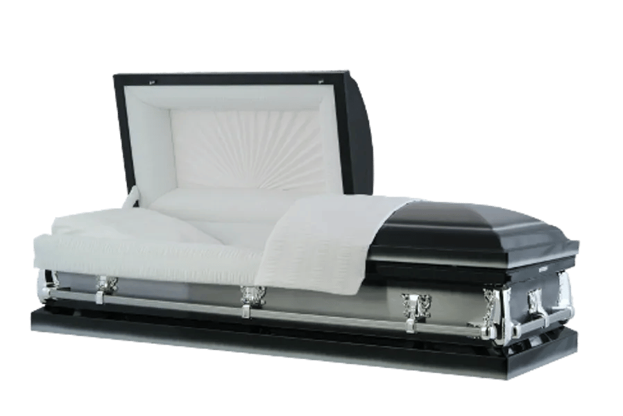 Supreme in Stately Black Casket