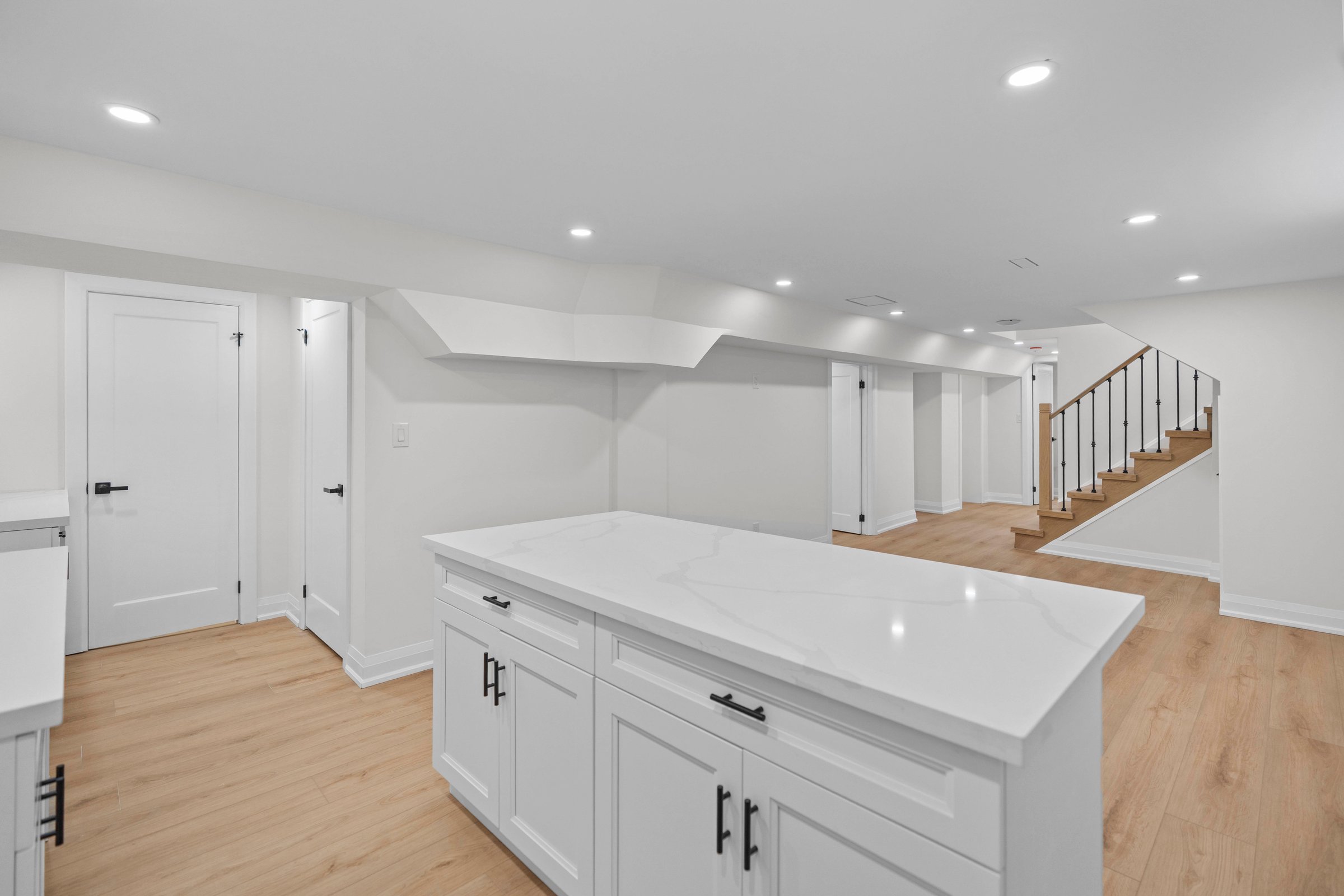 Professional custom basement kitchen project