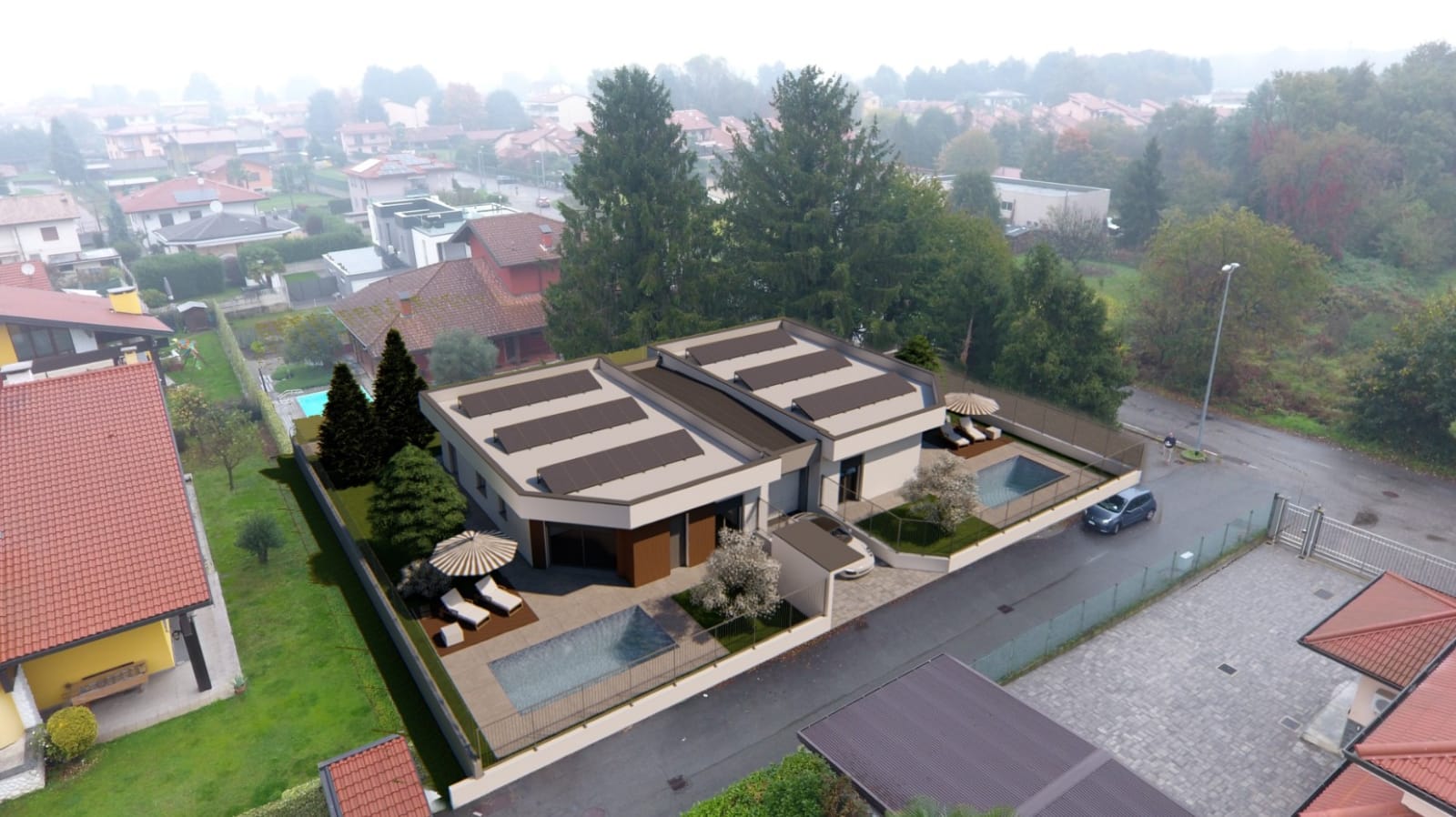 Villa con piscina - dettaglio