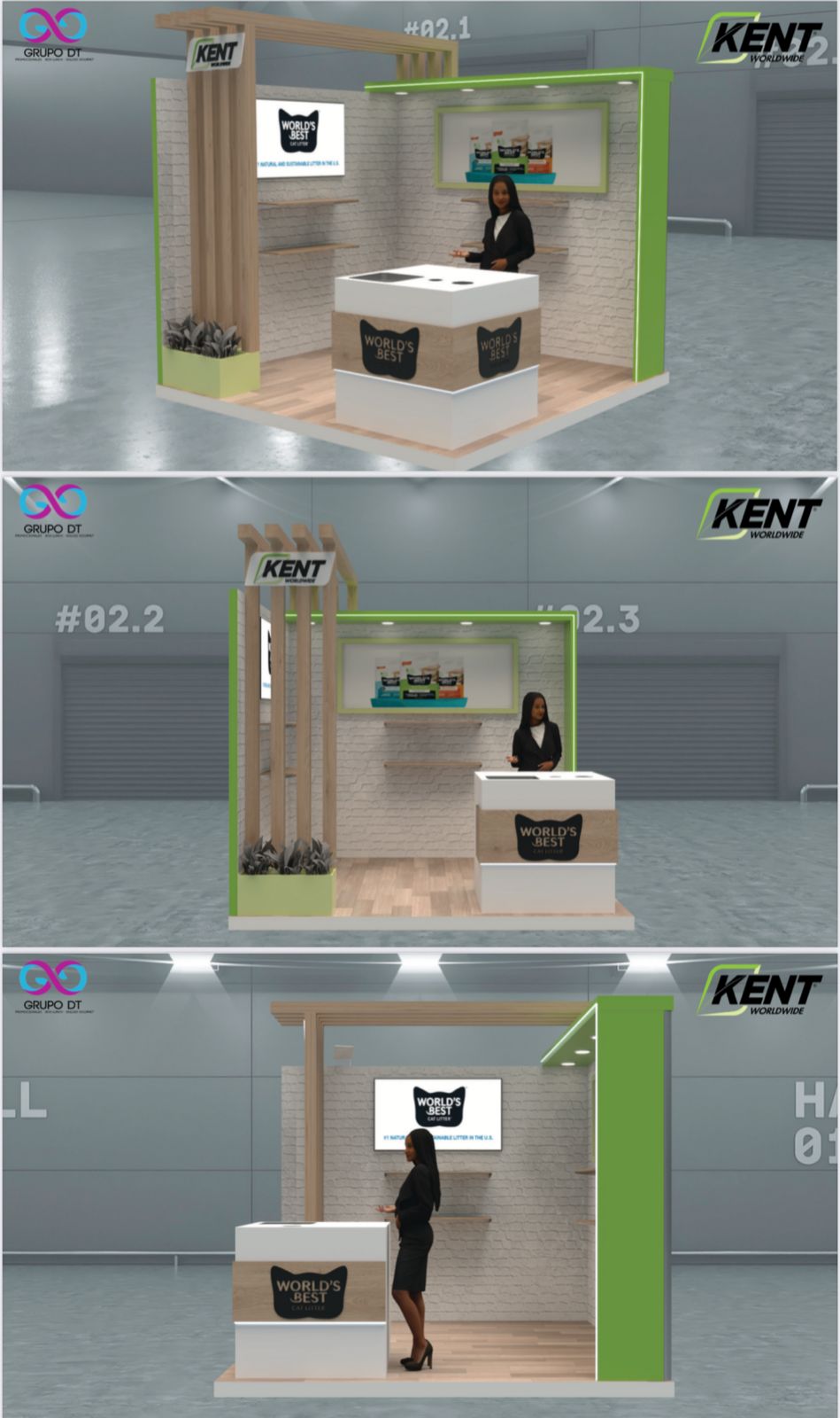 Renders de stands Grupo DT
