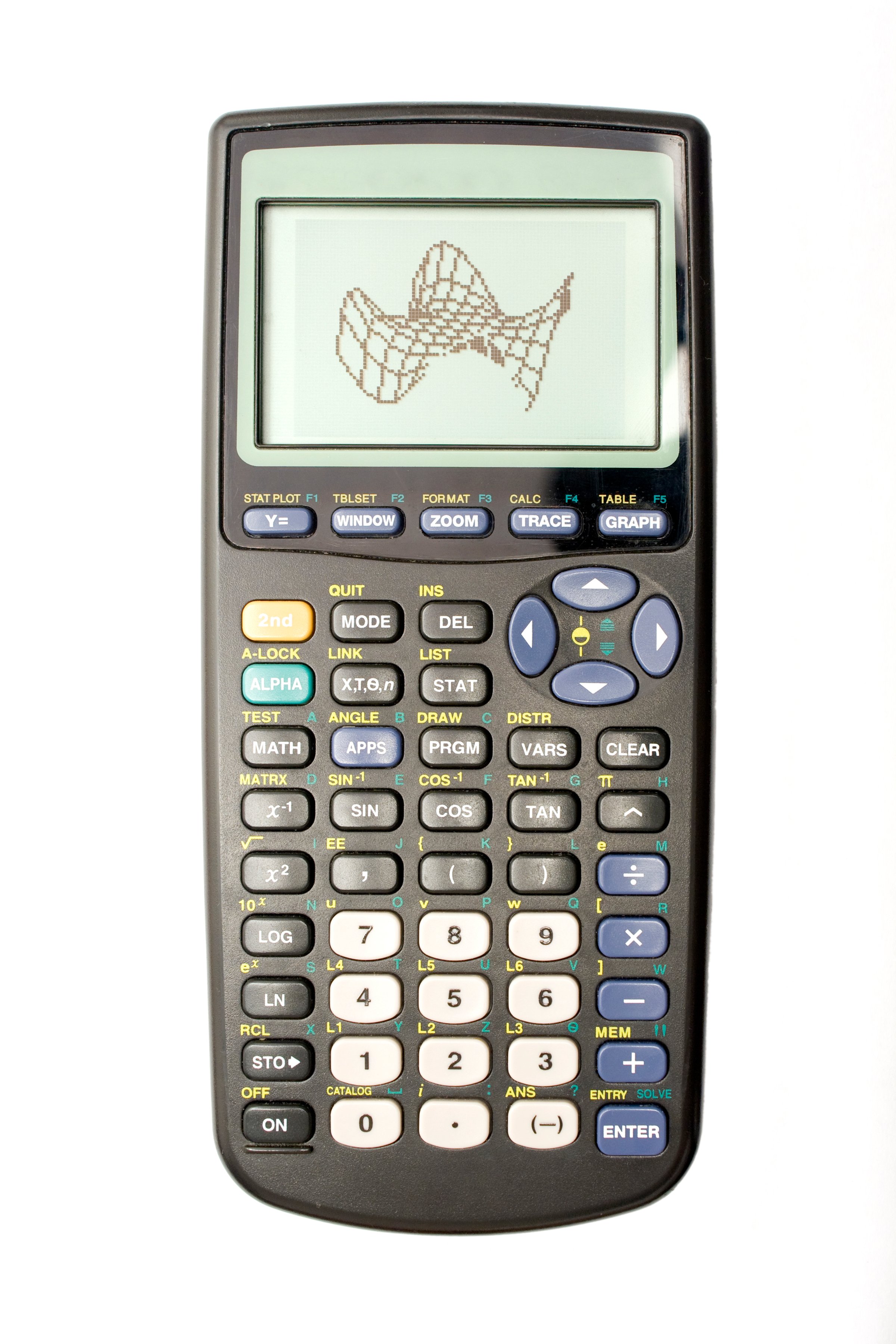 isolated graphic calculator in a white background