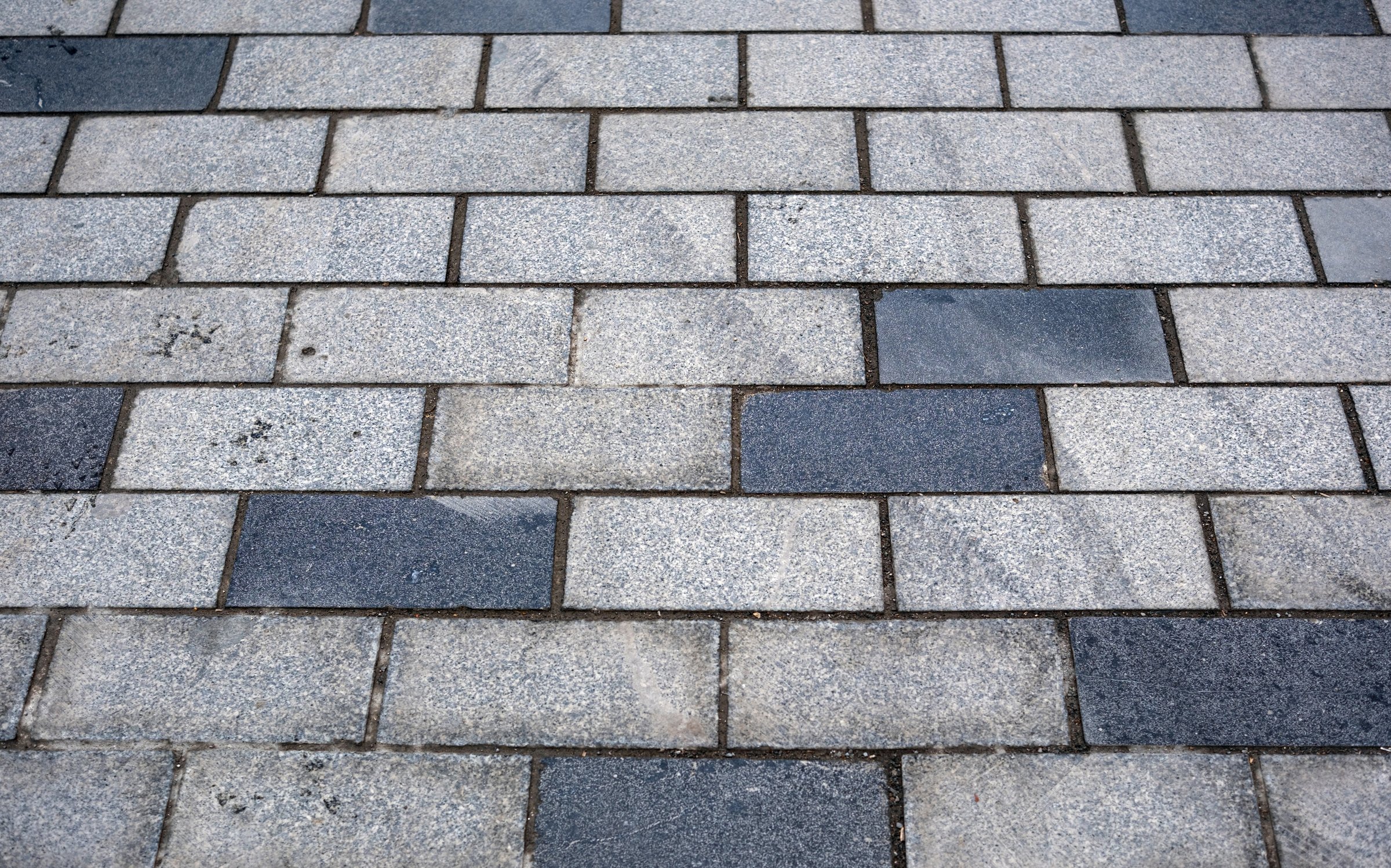 walkway made of concrete paving parquet.