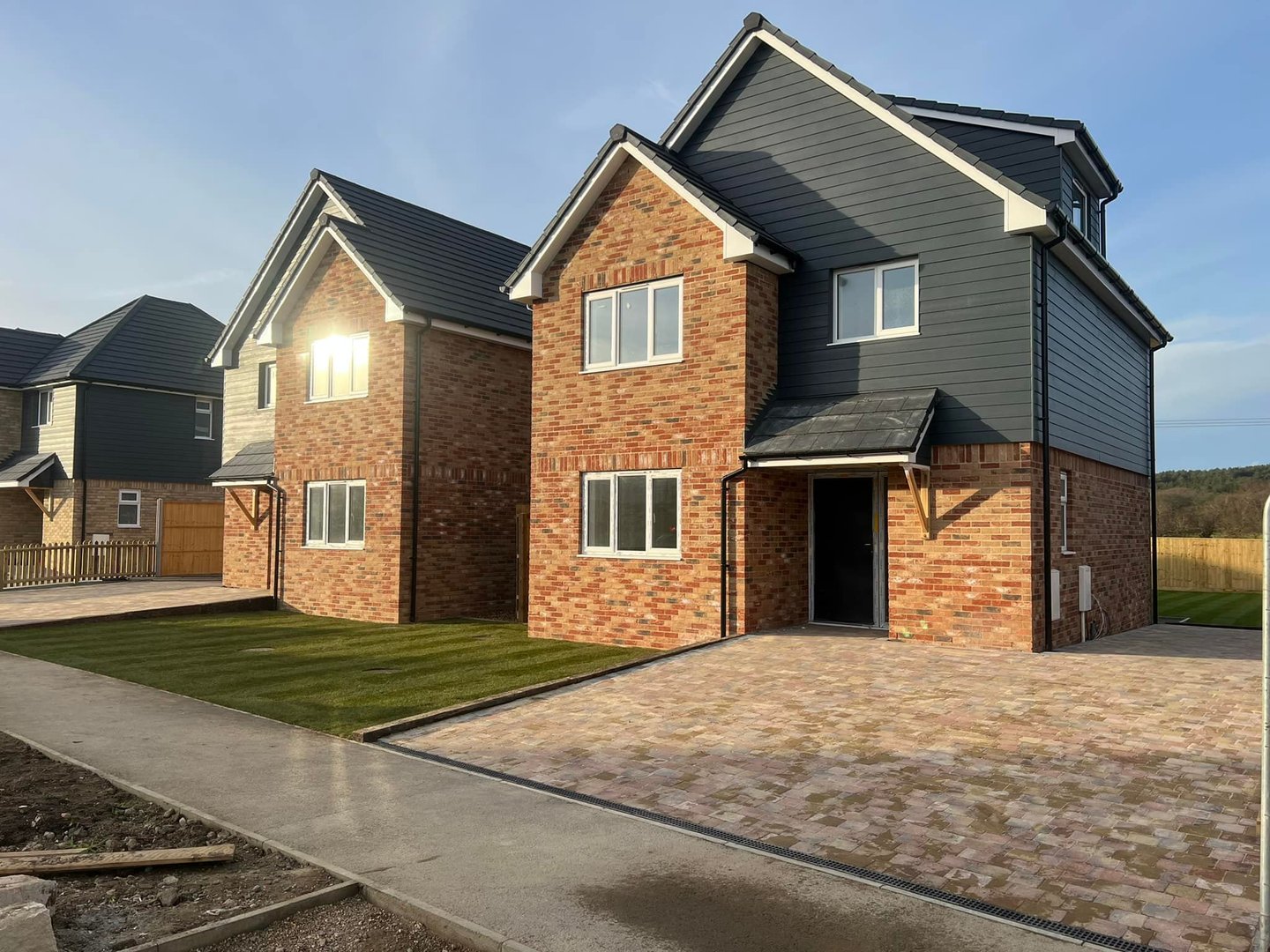 Construction site with building