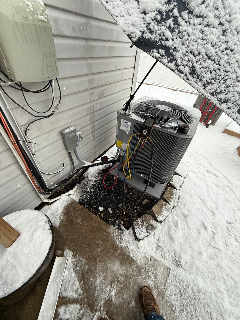 New Carrier heat pump installation