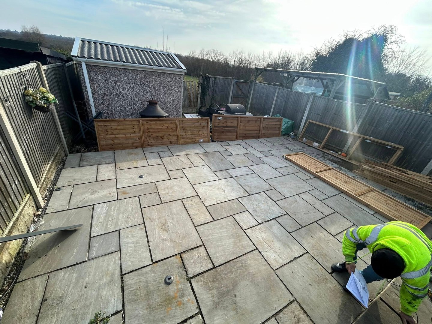 Before fence repair - DNJ Home Improvements project