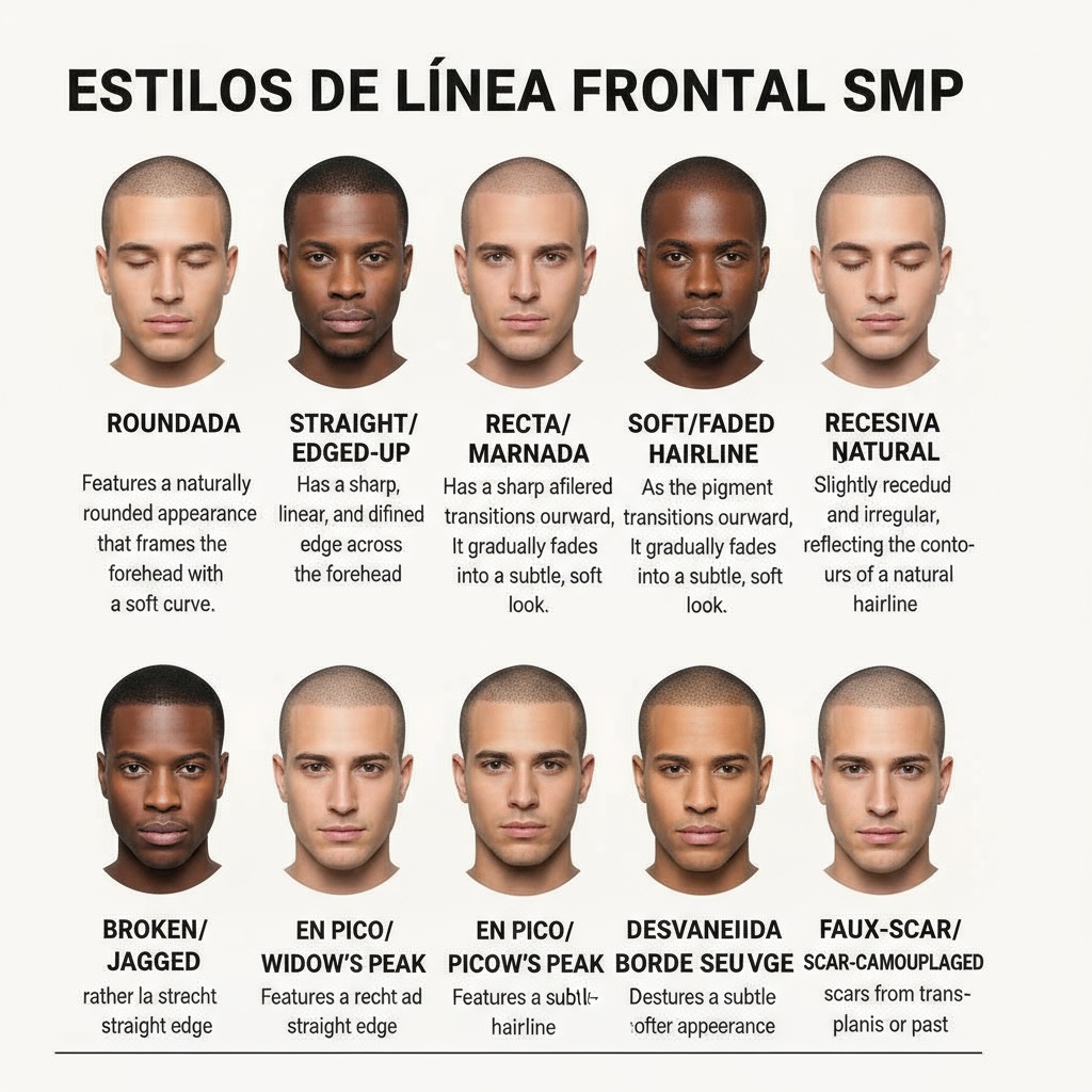 Different Types of Hairlines Created with Scalp Micropigmentation - Complete Guide